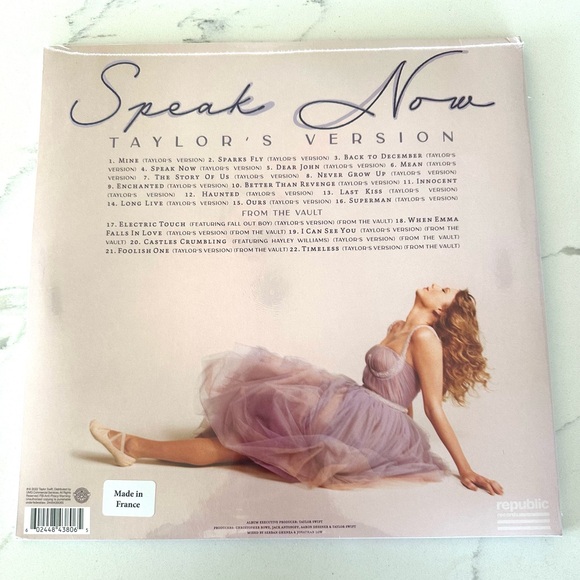 NEW SEALED Taylor Swift Speak Now 3LP Violet Marbled Vinyl - Picture 3 of 4